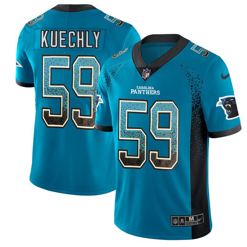 Men Carolina Panthers #59 Kuechly Blue Nike Drift Fashion Color Rush Limited NFL Jerseys->san francisco 49ers->NFL Jersey